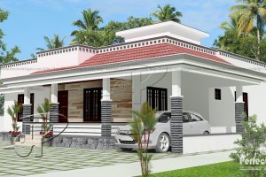 บ้านสีสันเรียบง่ายแต่งหินด้านหน้าได้อารมณ์รีสอร์ทเบาๆ