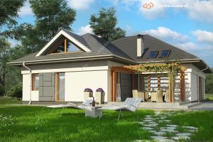 แบบบ้านโมเดิร์นโทนสีเรียบเท่ ขนาด 4 ห้องนอน
