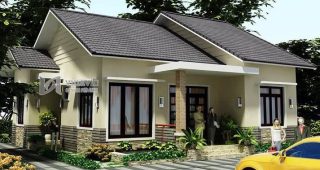 บ้านหน้ากว้างโทนสี Earth Tone สบาย ๆ ภายในมี 3 ห้องนอน
