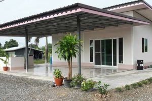 รีวิว บ้านชั้นเดียว แบบพอเพียง พื้นที่ใช้สอย ประมาณ 64 ตร.ม. งบประมาณรวม 500,000 บาท