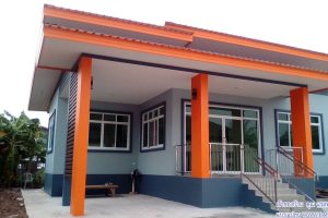 รีวิว ปลูกบ้านโมเดิร์นชั้นเดียว ยกพื้น พื้นที่ใช้สอย 97 ตร.ม. งบประมาณ 930,000 บาท
