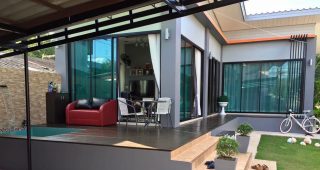 รีวิว บ้านโมเดิร์นชั้นเดียว พื้นที่ใช้สอย 72 ตร.ม. งบประมาณ 5.9 แสนบาท