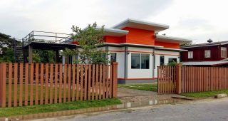 รีวิว สร้างบ้านโมเดิร์นชั้นเดียว พร้อมดาดฟ้า พื้นที่ใช้สอย 90 ตร.ม. งบประมาณ 840,000 บาท