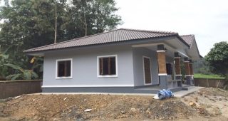 รีวิว ปลูกบ้านชั้นเดียว หลังคาปั้นหยา พื้นที่ใช้สอย 110 ตร.ม. งบประมาณก่อสร้าง 960,000 บาท