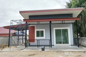 รีวิว ปลูกบ้านโมเดิร์นชั้นเดียว ราคาประหยัด พื้นที่ใช้สอย 58 ตร.ม. งบประมาณ 500,000 บาท