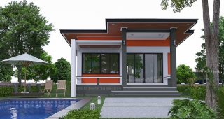 รีวิว บ้านโมเดิร์นชั้นเดียว พื้นที่ใช้สอย 65 ตร.ม. งบประมาณก่อสร้าง 7 แสนบาท