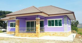 รีวิว บ้านเดี่ยวชั้นเดียว แนวทรอปิคอล 3 ห้องนอน 2 ห้องน้ำ งบประมาณ 1.5 ล้านบาท
