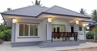 รีวิว บ้านเดี่ยวชั้นเดียว แนวร่วมสมัย พื้นที่ใช้สอย 100 ตร.ม. งบประมาณ 1.2 ล้านบาท