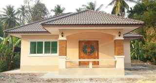 รีวิว บ้านชั้นเดียว แนวทรอปิคอล 3 ห้องนอน 2 ห้องน้ำ งบประมาณ 1.1 ล้านบาท