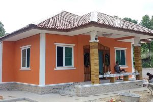 รีวิว บ้านชั้นเดียว แนวร่วมสมัย พื้นที่ใช้สอย 80 ตร.ม. งบประมาณรวม 850,000 บาท