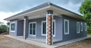 รีวิว บ้านชั้นเดียว แนวทรอปิคอล พื้นที่ใช้สอย 110 ตร.ม. งบประมาณ 1 ล้านบาท