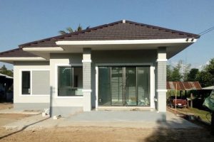 รีวิว ปลูกบ้านชั้นเดียว แนวร่วมสมัย พื้นที่ใช้สอย 99 ตร.ม. งบประมาณ 900,000 บาท