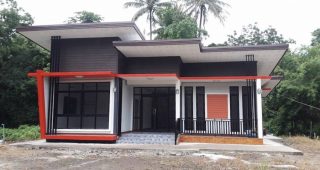 รีวิว ปลูกบ้านโมเดิร์นชั้นเดียว 3 ห้องนอน 2 ห้องน้ำ งบประมาณรวม 800,000 บาท