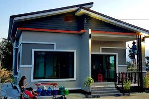 รีวิว บ้านโมเดิร์นชั้นเดียว พื้นที่ใช้สอย 59.5 ตร.ม. งบประมาณ 700,000 บาท