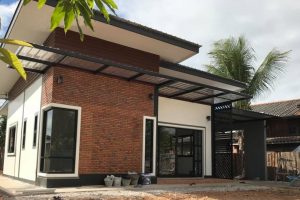 รีวิว บ้านโมเดิร์นชั้นเดียว พื้นที่ใช้สอย 98 ตร.ม. งบประมาณ 5 แสนกว่า ๆ