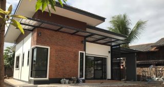 รีวิว บ้านโมเดิร์นชั้นเดียว พื้นที่ใช้สอย 98 ตร.ม. งบประมาณ 5 แสนกว่า ๆ