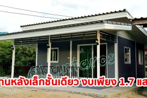 รีวิว บ้านโมเดิร์นหลังเล็ก สำหรับคนงบน้อย พื้นที่ใช้สอย 30 ตร.ม. งบประมาณ 170,000 บาท