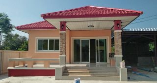 รีวิว บ้านชั้นเดียวยกพื้น แนวร่วมสมัย พื้นที่ใช้สอย 105 ตร.ม. งบประมาณ 700,000 บาท