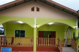 รีวิว บ้านชั้นเดียว แบบบ้านชนบท พื้นที่ใช้สอย 150 ตร.ม. งบประมาณ 490,000 บาท