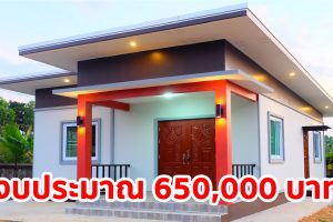 รีวิว บ้านชั้นเดียวสไตล์โมเดิร์น พื้นที่ใช้สอย 70 ตร.ม. งบประมาณ 650,000 บาท