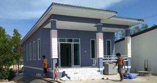 รีวิว บ้านชั้นเดียวแนวโมเดิร์น พื้นที่ใช้สอย 91 ตร.ม. งบประมาณ 600,000 บาท