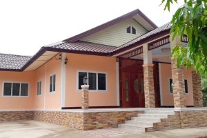 รีวิว บ้านชั้นเดียว แนวไทยประยุกต์ พื้นที่ใช้สอย 140 ตร.ม. งบประมาณ 900,000 บาท