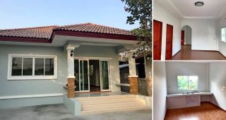 รีวิว บ้านเดี่ยวชั้นเดียว แนวร่วมสมัย พื้นที่ใช้สอย 77 ตร.ม. งบประมาณ 700,000 บาท