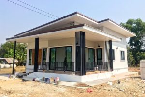 รีวิว บ้านโมเดิร์นชั้นเดียว พื้นที่ใช้สอย 85 ตร.ม. งบประมาณ 750,000 บาท