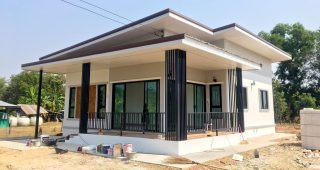 รีวิว บ้านโมเดิร์นชั้นเดียว พื้นที่ใช้สอย 85 ตร.ม. งบประมาณ 750,000 บาท