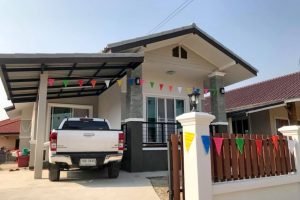 รีวิว บ้านชั้นเดียว แนวร่วมสมัย พื้นที่ใช้สอย 130 ตร.ม. งบประมาณ 750,000 บาท
