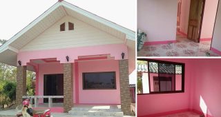 รีวิว บ้านชั้นเดียวสไตล์ชนบท พื้นที่ใช้สอย 75 ตร.ม. งบประมาณ 550,000 บาท