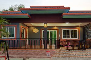 รีวิว บ้านเดี่ยวชั้นเดียว สไตล์โมเดิร์นร่วมสมัย 3 ห้องนอน 2 ห้องน้ำ งบประมาณ 1 ล้านต้น ๆ