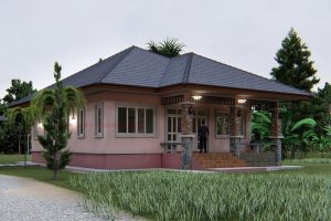 แบบบ้านเกษตรแพรี่ด็อก พื้นที่ใช้สอย 130 ตร.ม. งบประมาณ 1.3 ล้านบาท