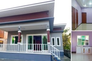 รีวิว บ้านชั้นเดียว สไตล์โมเดิร์นทรอปิคอล พื้นที่ใช้สอย 91 ตร.ม. งบประมาณ 680,000 บาท