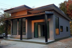 รีวิว บ้านชั้นเดียว โมเดิร์นทรอปิคอล พื้นที่ใช้สอย 56 ตร.ม. งบประมาณ 560,000 บาท