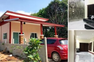 รีวิว บ้านโมเดิร์นชั้นเดียว พื้นที่ใช้สอย 118.4 ตร.ม. งบประมาณ 580,000 บาท