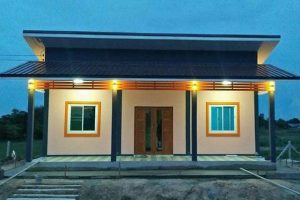 รีวิว บ้านโมเดิร์นชั้นเดียว สำหรับครอบครัวเล็ก งบประมาณ 520,000 บาท