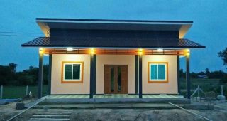 รีวิว บ้านโมเดิร์นชั้นเดียว สำหรับครอบครัวเล็ก งบประมาณ 520,000 บาท