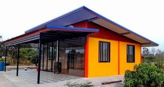 รีวิว บ้านโมเดิร์นชั้นเดียว หลังคาเพิงแหงน ขนาดกะทัดรัด งบประมาณ 295,000 บาท