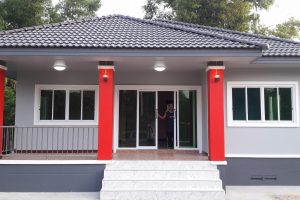 รีวิว บ้านชั้นเดียว สไตล์คอนเทมโพรารี พื้นที่ใช้สอย 90 ตร.ม. งบประมาณ 950,000 บาท