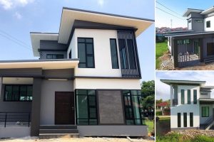 รีวิว บ้านโมเดิร์นชั้นครึ่ง ตัวบ้านเล่นระดับ พื้นที่ใช้สอย 160 ตร.ม. งบประมาณ 1.59 ล้านบาท