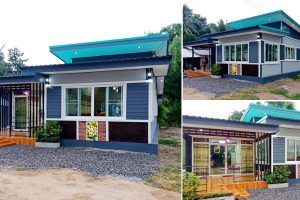 รีวิว บ้านเดี่ยวชั้นเดียว สไตล์โมเดิร์น พื้นที่ใช้สอย 160 ตร.ม. ฟังก์ชั่นครบถ้วน งบประมาณ 1 ล้านต้น ๆ