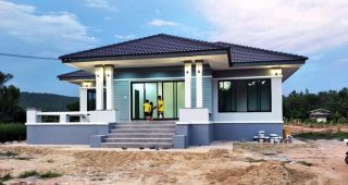 รีวิว บ้านเดี่ยวชั้นเดียว แนวโมเดิร์นคอนเทมโพรารี่ พื้นที่ใช้สอย 113 ตร.ม. งบประมาณ 1.2 ล้านบาท