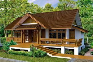 แบบบ้านวรันธร ดีไซน์ปลอดโปร่งแต่งไม้ให้ลุคสไตล์รีสอร์ท
