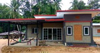 รีวิว บ้านชั้นเดียว แนวโมเดิร์นลอฟท์ พื้นที่ใช้สอย 115 ตร.ม. งบประมาณ 575,000 บาท