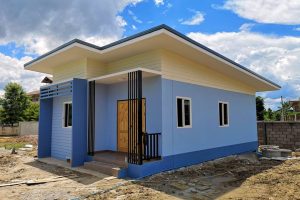 บ้านโมเดิร์นชั้นเดียว ขนาดกะทัดรัด พื้นที่ใช้สอย 55 ตร.ม. งบประมาณ 599,000 บาท