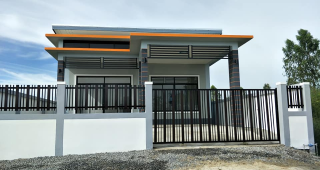 บ้านชั้นเดียวสไตล์โมเดิร์น พื้นที่ใช้สอย 105 ตร.ม. งบประมาณ 900,000 บาท