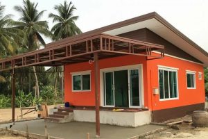 รีวิว บ้านโมเดิร์นชั้นเดียว ดีไซน์เรียบง่าย พื้นที่ใช้สอย 51 ตร.ม. งบประมาณ 550,000 บาท