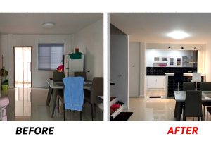 รีวิวต่อเติมหลังบ้านทาวน์โฮม เป็นครัวสไตล์โมเดิร์นเท่ห์ ๆ พร้อมบาร์นั่งจิบสุดชิลล์