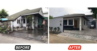 รีโนเวท บ้านเดี่ยวมือสอง 2 หลัง บนที่ดินกว่า 100 ตร.ว. ให้เป็นบ้านหลังใหม่ใจกลางกรุง ฟังก์ชั่นครบครัน จัดเต็ม
